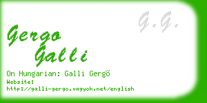 gergo galli business card